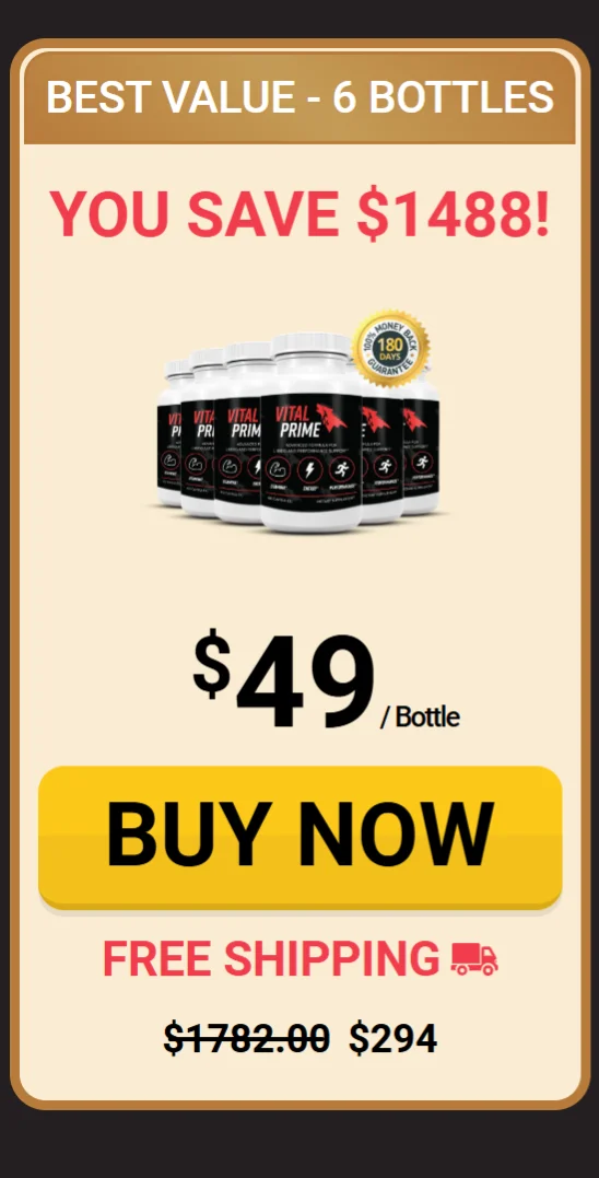 Vital Prime™ 6 bottles pricing